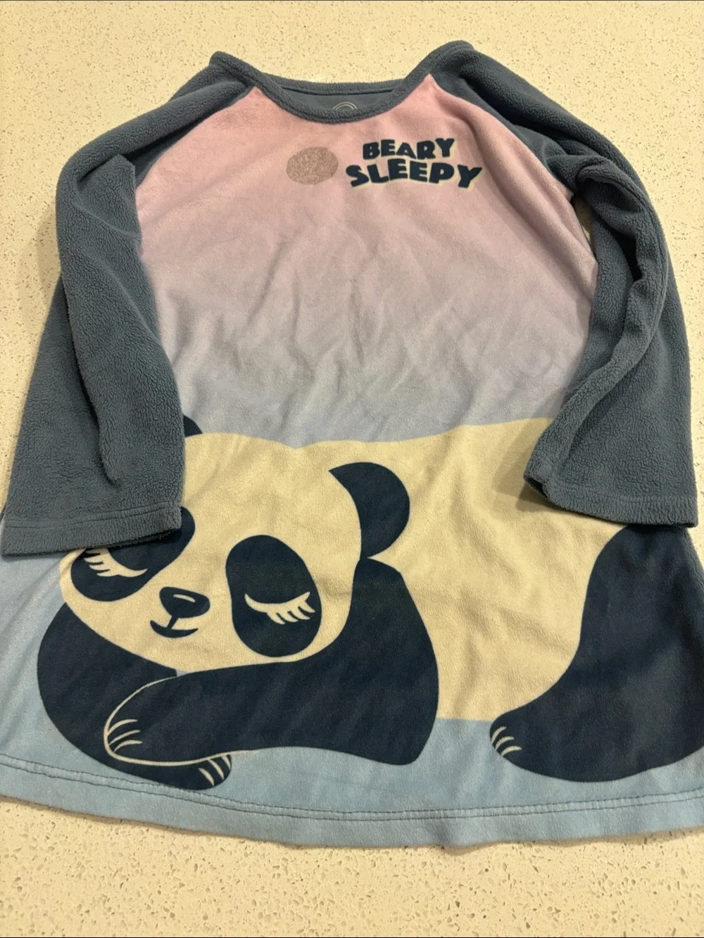 Fleece Beary Sleepy Panda girls Nightshirt